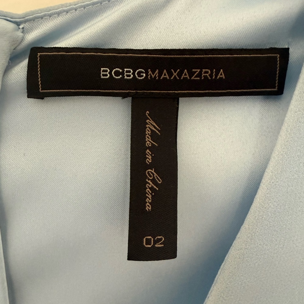 BCBGMaxAzria Light Blue Ruffle Mini Dress - Picture 3 of 4